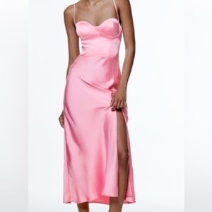 Pink Zara dress. Size small. Never worn!